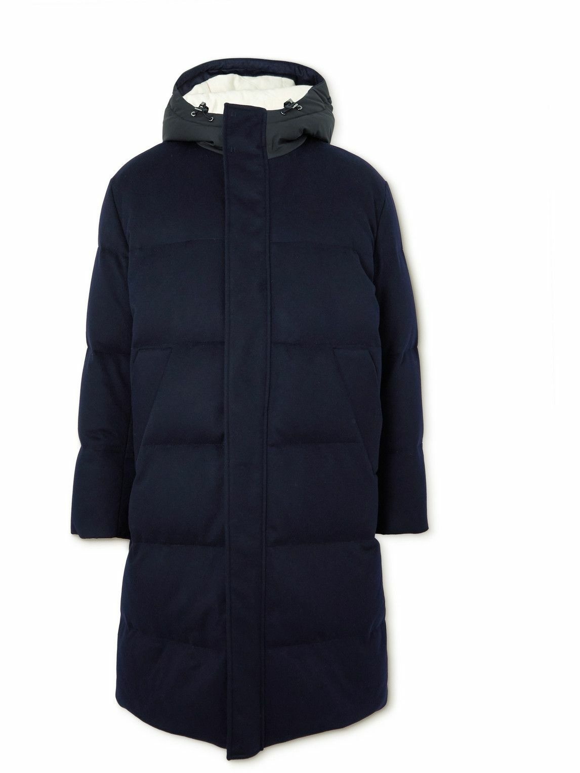 Photo: Loro Piana - Quilted Cashmere Down Parka - Blue