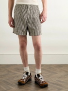 Bottega Veneta - Straight-Leg Checked Woven Shorts - Brown