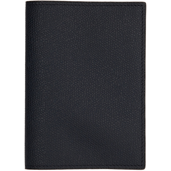 Valextra Navy Calfskin Passport Holder Valextra