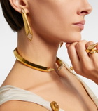Versace Crystal-embellished drop earrings