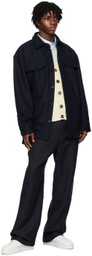 AMI Alexandre Mattiussi Navy Pocket Shirt