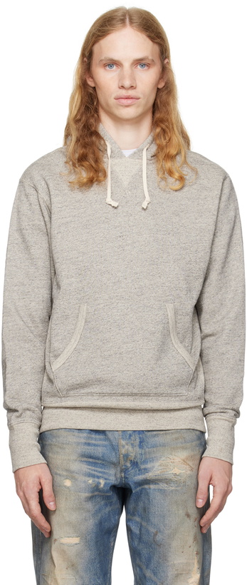 Photo: RRL Gray Boxy-Fit Hoodie