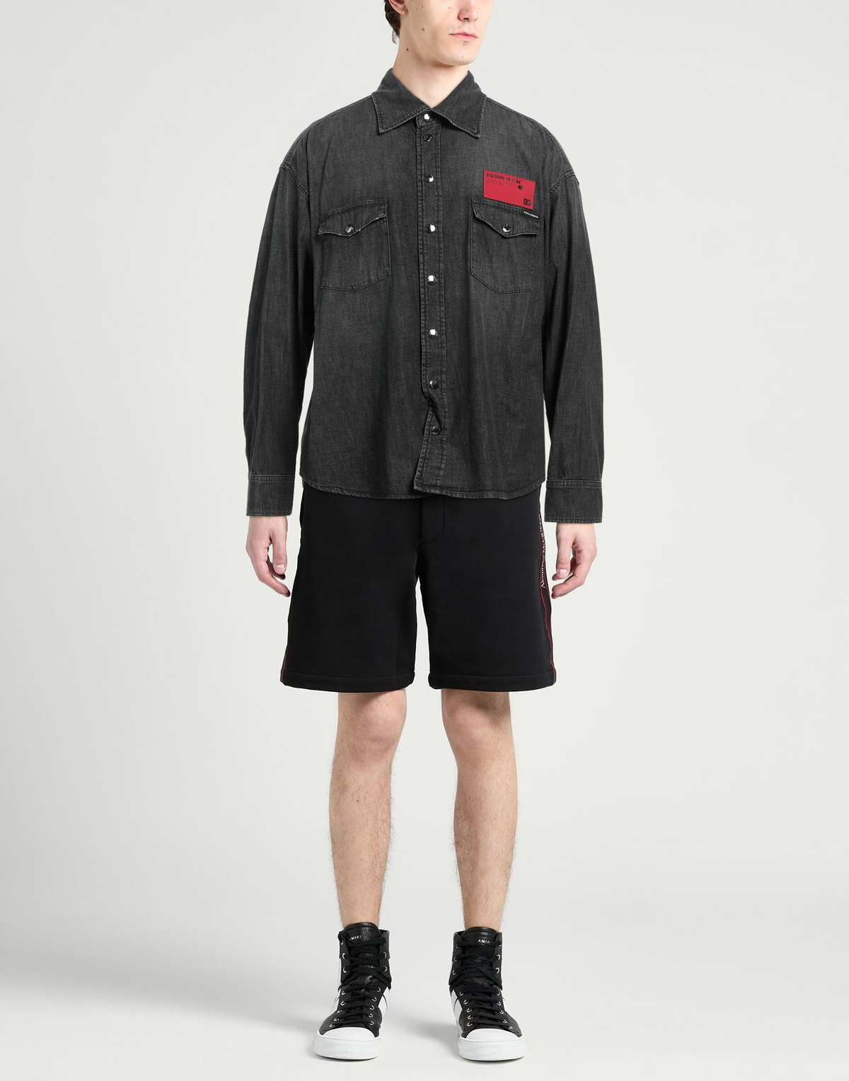 Dolce & gabbana Mens Denim shirt in Black