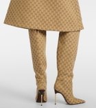 Gucci Bombshell GG Canvas over-the-knee boots