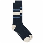 Oliver Spencer Men's Polperro Socks in Navy/Cream