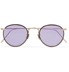 Eyevan 7285 - Round-Frame Acetate and Gold-Tone Sunglasses - Purple