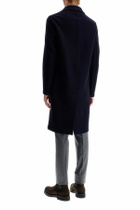 HARRIS WHARF LONDON single-breasted wool coat in boiled Blue