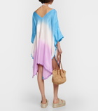 Juliet Dunn Ombré silk poncho