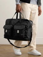 Kiton - Logo-Appliquéd Textured-Leather Trimmed Nylon Weekend Bag