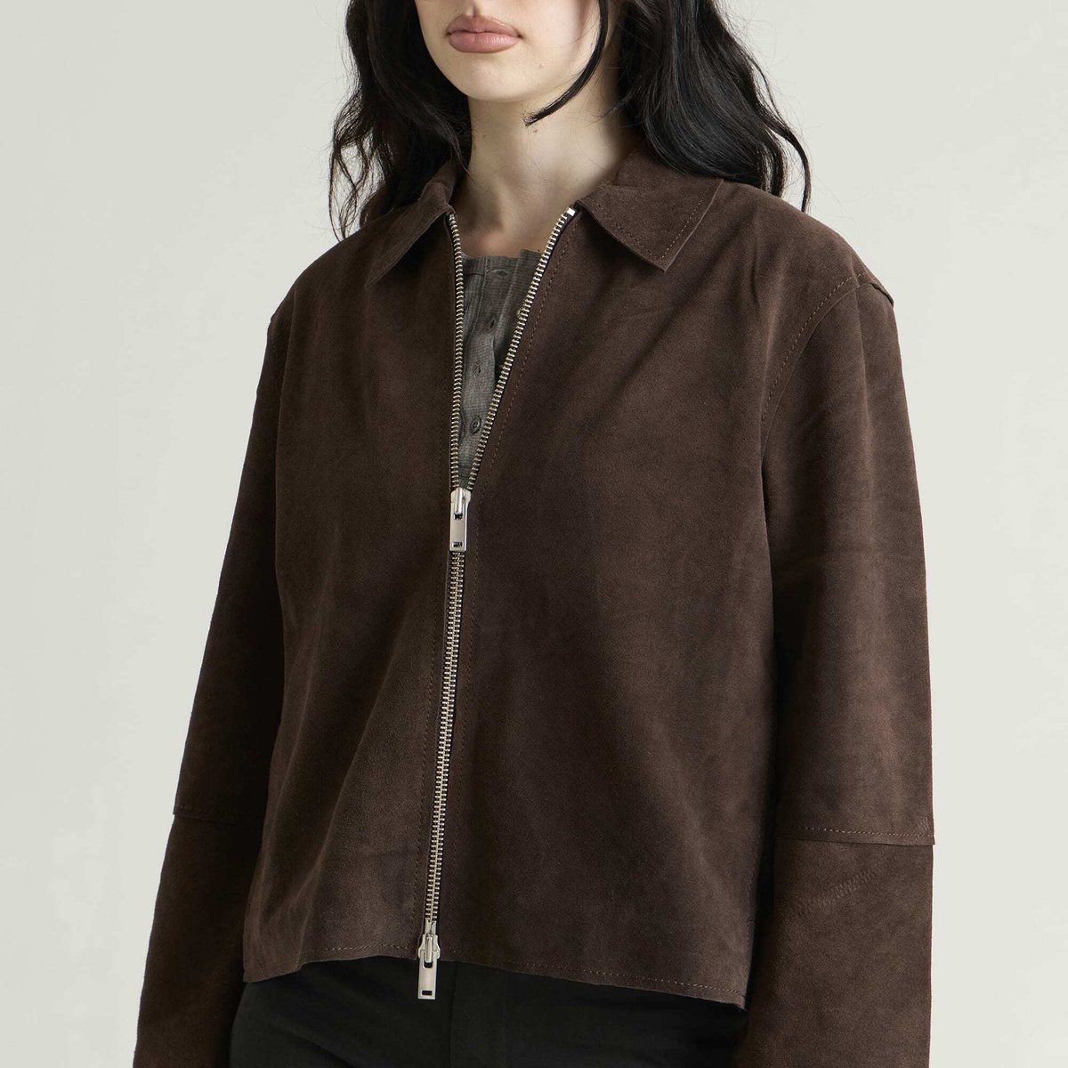 Samsøe Samsøe Women's Salylo Suede Jacket - END. Exclusive in Black Coffee