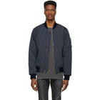 John Elliott Navy Iridescent Bogota Bomber Jacket