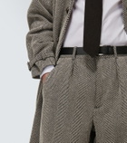 Giorgio Armani Herringbone wool-blend pants