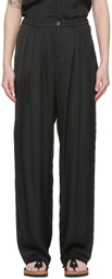 Raquel Allegra Black Rayon Trousers