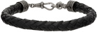 Saint Laurent Black Victorian T-Bar Bracelet