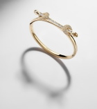 Ananya Chakra Icon 18kt gold bangle with diamonds and quartz