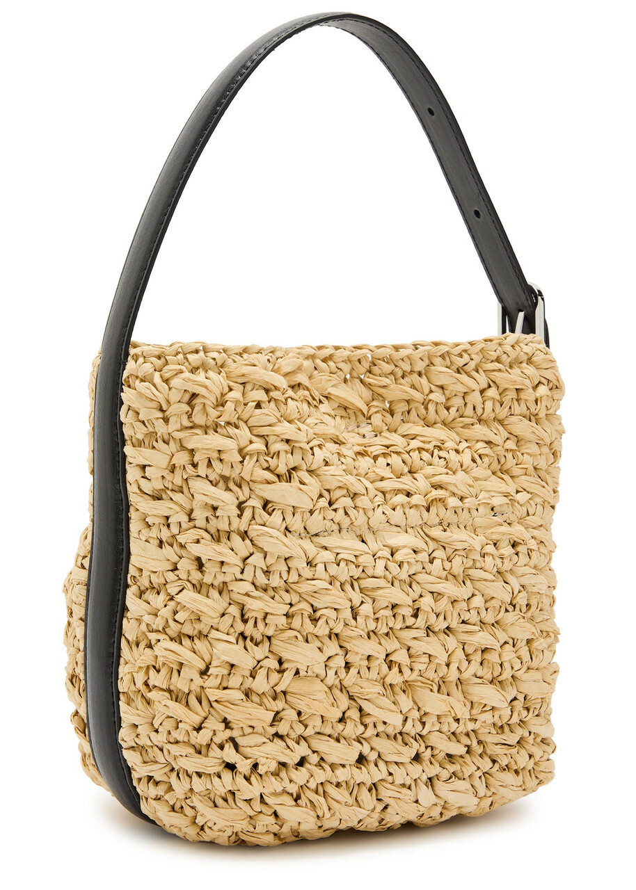 Toteme Belted Small Paper Raffia Tote - Natural - One Size