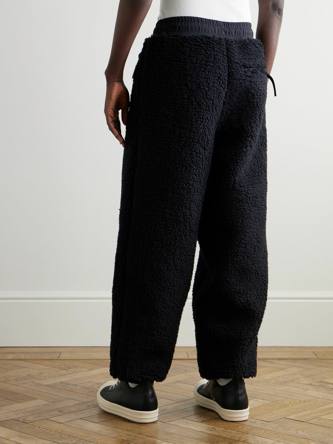 KAPITAL - Fleece -Jacquard Sweatpants - Black