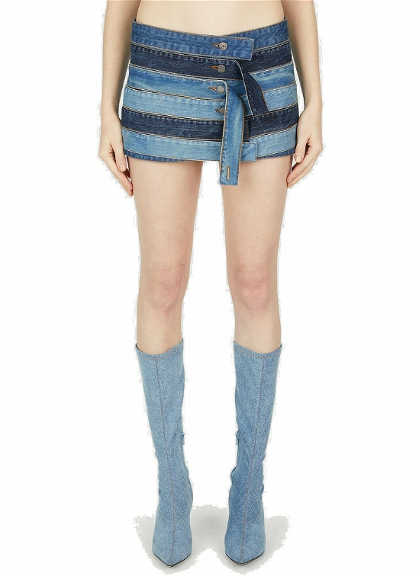 Photo: Guess USA - Panelled Denim Mini Skirt in Blue