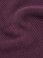 Rag & Bone - Dexter Ribbed Organic Cotton-Blend Sweater - Purple
