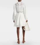 Zimmermann August lace-trimmed linen minidress