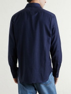 Canali - Herringbone Cotton and Lyocell-Blend Shirt - Blue