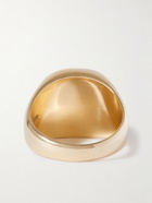 Bleue Burnham - 9-Karat Gold Sapphire Signet Ring - Gold