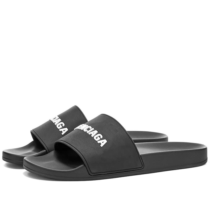 Photo: Balenciaga Logo Rubber Slide