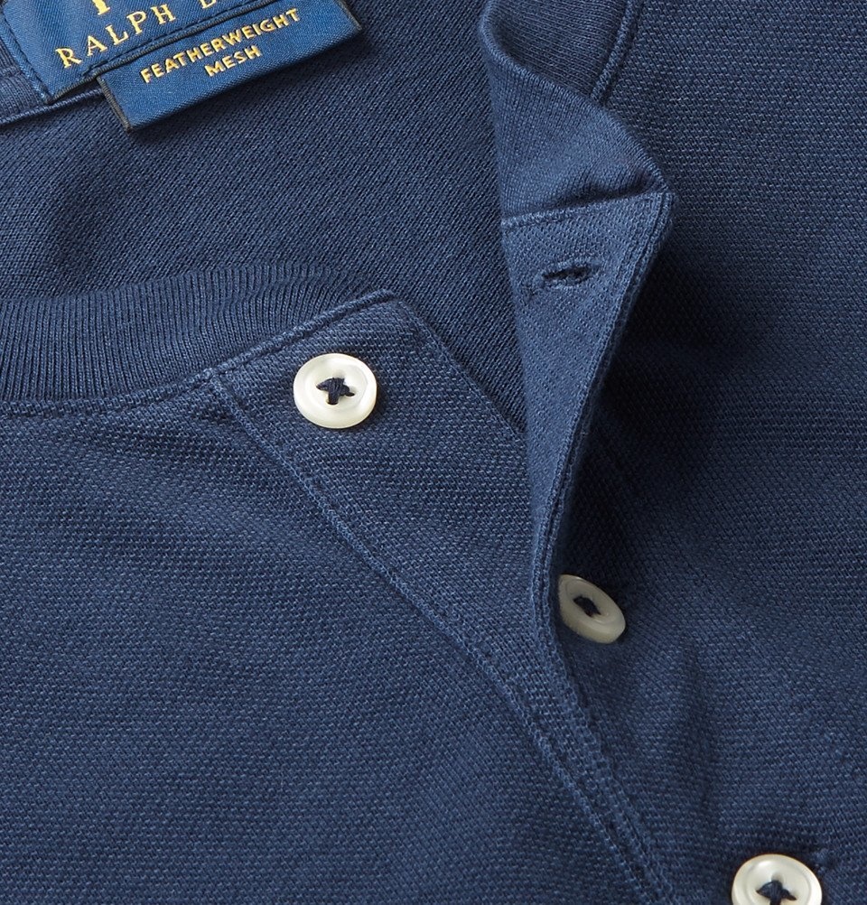 Feed på helvede venskab Polo Ralph Lauren - Slim-Fit Cotton-Piqué Henley T-Shirt - Navy Polo Ralph  Lauren