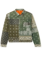 KAPITAL - Reversible Bandana-Print Felted Cotton Jacket - Green