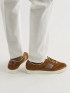 TOM FORD - Bannister Leather-Trimmed Suede Sneakers - Brown