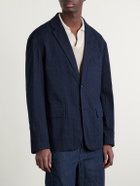Blue Blue Japan - Textured Cotton Suit Jacket - Blue