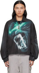 Gerrit Jacob Black Printed Denim Jacket