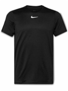 Nike Tennis - Court Advantage Slim-Fit Logo-Print Dri-FIT Mesh Tennis T-Shirt - Black