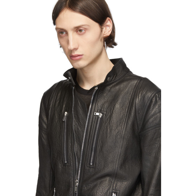 Rick Owens Black Leather IES Jacket Rick Owens