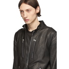 Rick Owens Black Leather IES Jacket