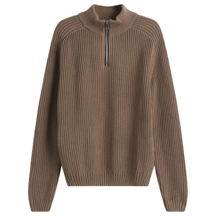 Photo: Ronning Men's Quarter Zip Fisherman Sweater in Walnut
