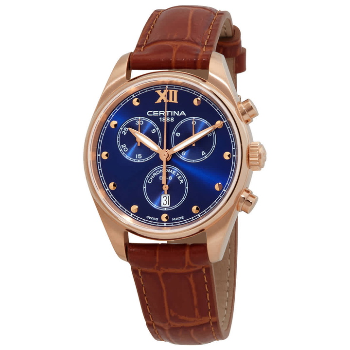 Photo: Certina DS-8 Chronograph Quartz Blue Dial Ladies Watch C033.234.36.048.01