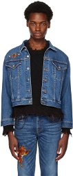 Doublet Blue Embroidered Denim Jacket