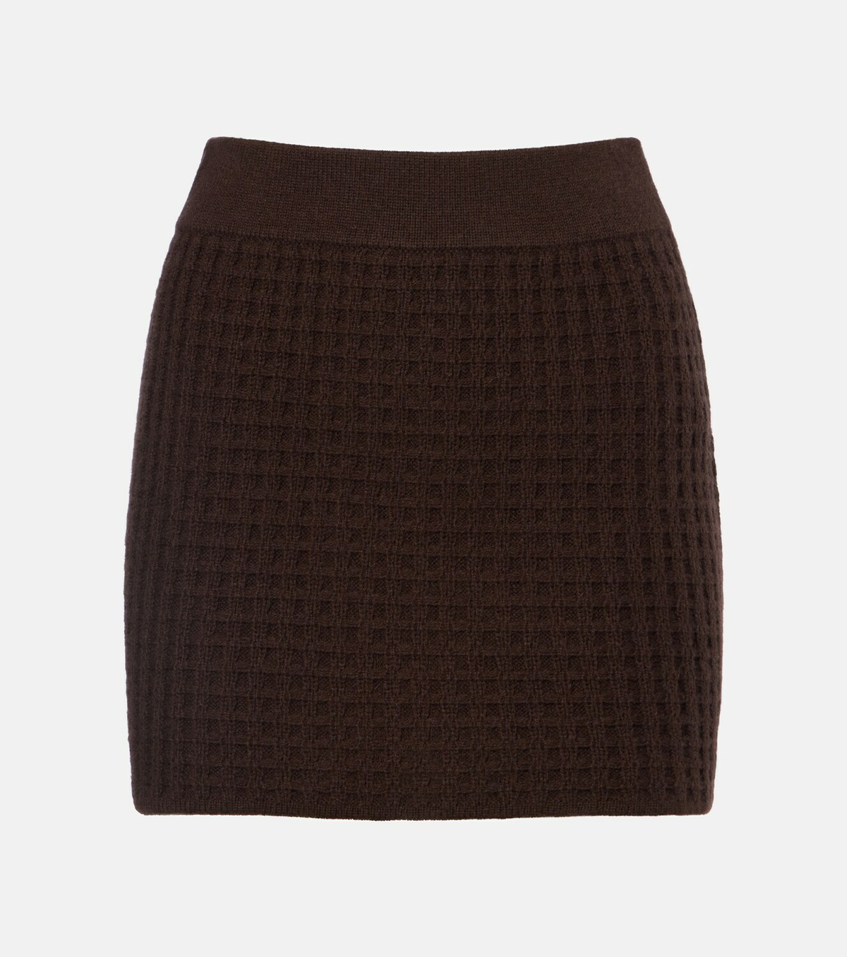 Jardin des Orangers Waffle-knit wool and cashmere miniskirt
