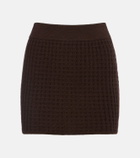 Jardin des Orangers Waffle-knit wool and cashmere miniskirt
