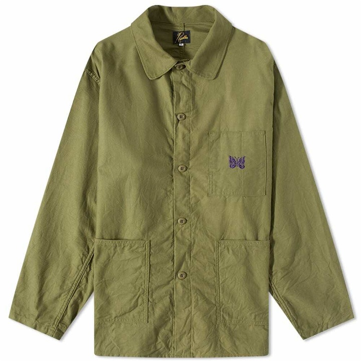 Photo: Needles Men's D.N. Coverall Jacket in Olive