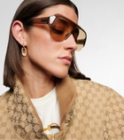 Gucci Logo shield sunglasses