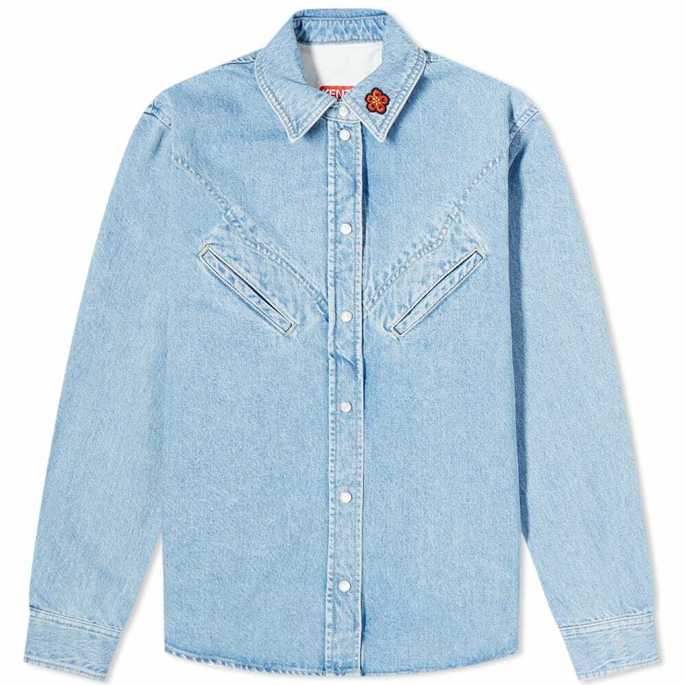 KENZO◆denim western shirt/DENIM COWBOY/カウボーイ/長シャツ/M/FD65DC4136E4 Western denim shirt - KENZO - BLUE - Bongénie Outlet