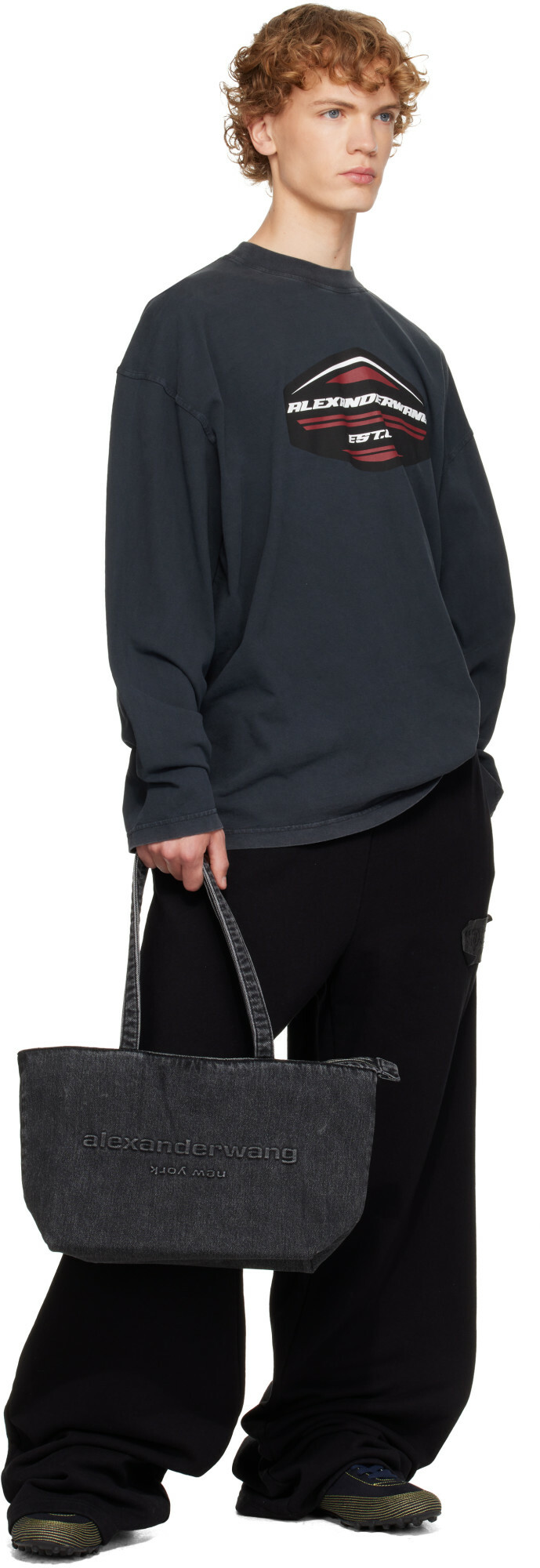 Alexander Wang Black Punch Medium Tote
