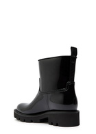 Moncler Kickstream Logo-appliquéd Rain Boots Black