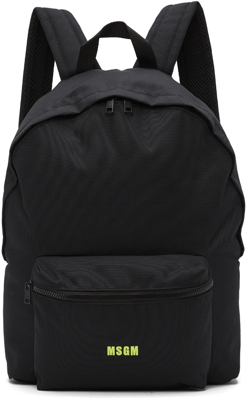 Photo: MSGM Black Canvas Backpack