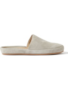 Mulo - Suede Slippers - Gray
