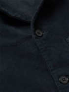 Barena - Garment-Dyed Cotton-Blend Moleskin Overshirt - Blue