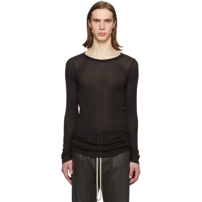 Photo: Rick Owens Black Rib Long Sleeve T-Shirt