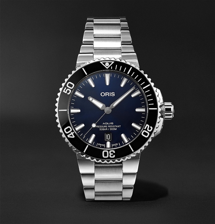 Photo: Oris - Aquis Date Automatic 41.5mm Stainless Steel Watch, Ref. No. 01 733 7766 4135-07 8 22 05PEB - Blue